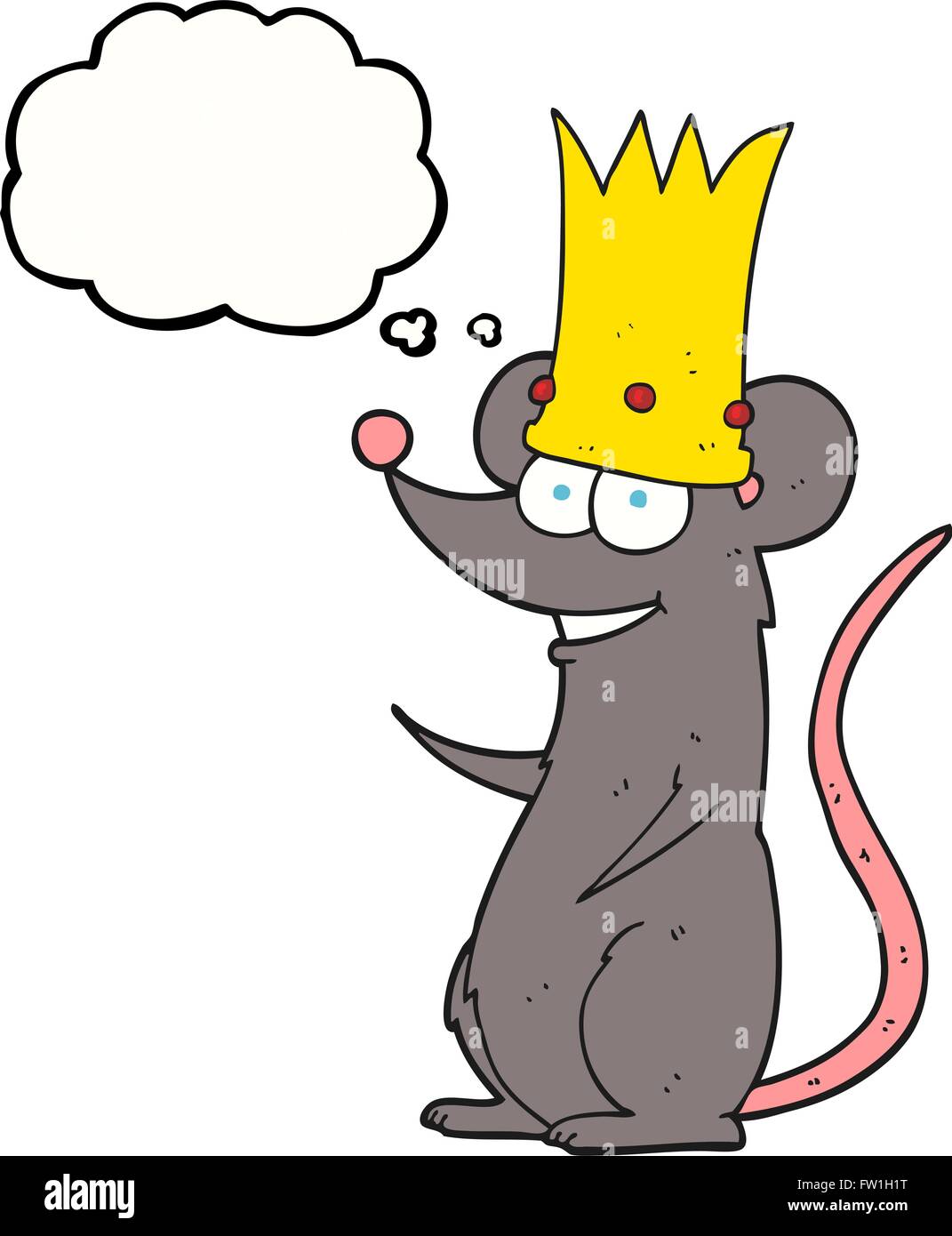 freehand retro cartoon rat king Stock Vector Image & Art - Alamy