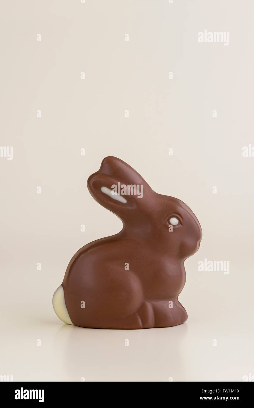 Easter bunny made of chocolate, chocolate bunny Stock Photo