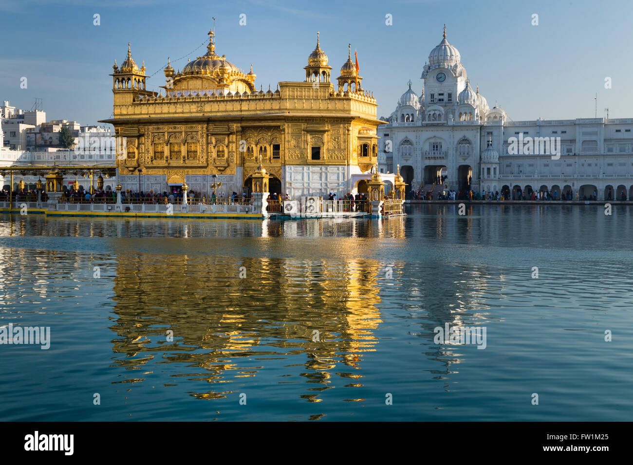 Sikh Gurdwara or Sikh temple Harmandir Sahib, also referred to as the Golden Temple, Amritsar, Punjab, India Stock Photo
