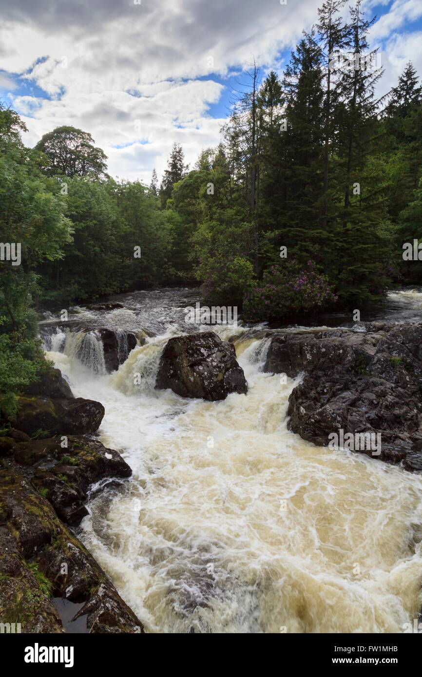 Afon Llugwy from Pont Y Pair Bridge in Betws Y Coed Stock Photo