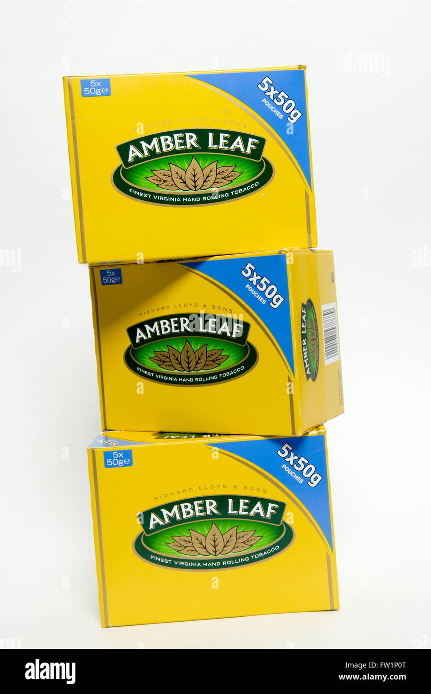 Amber Leaf Hand Rolling Tobacco 5 x 50g boxes Stock Photo 101457464