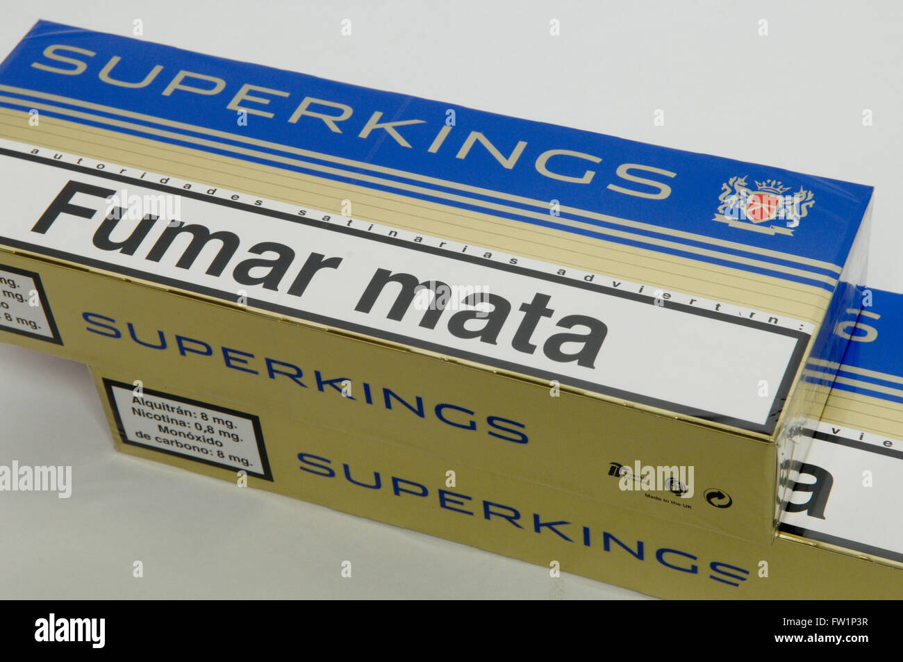 Super Kings Cigarettes Carton taken on white background Stock Photo - Alamy