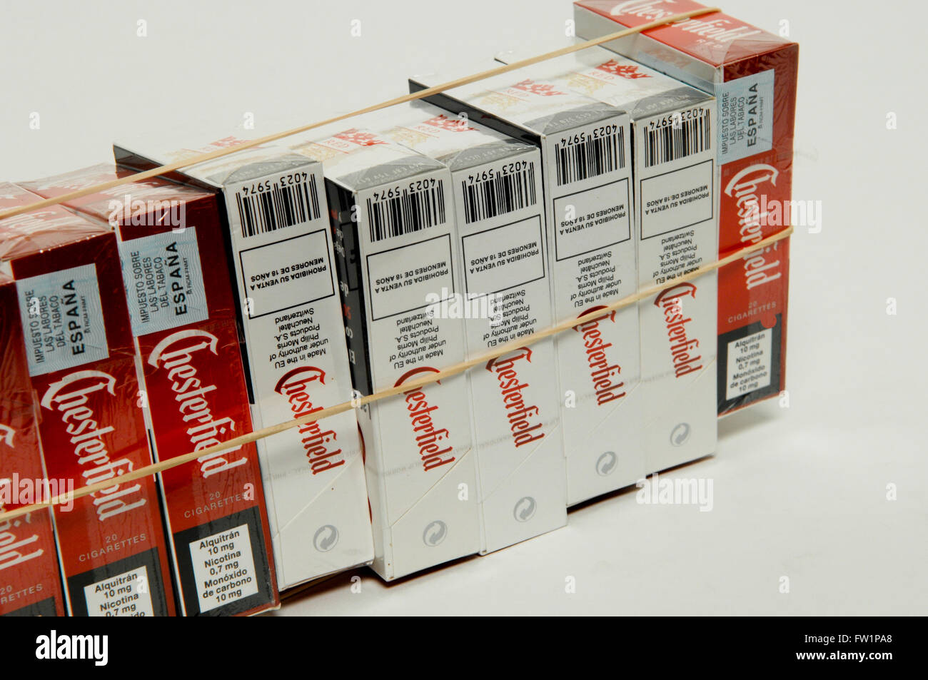 Selection of Chesterfield Cigarette Packets Stock Photo Alamy