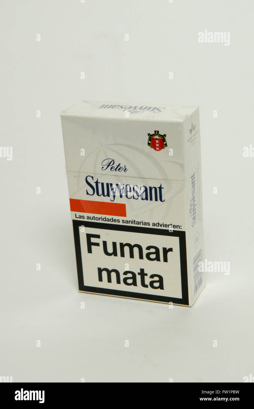 Peter Stuyvesant cigarettes tobacco packet Stock Photo Alamy