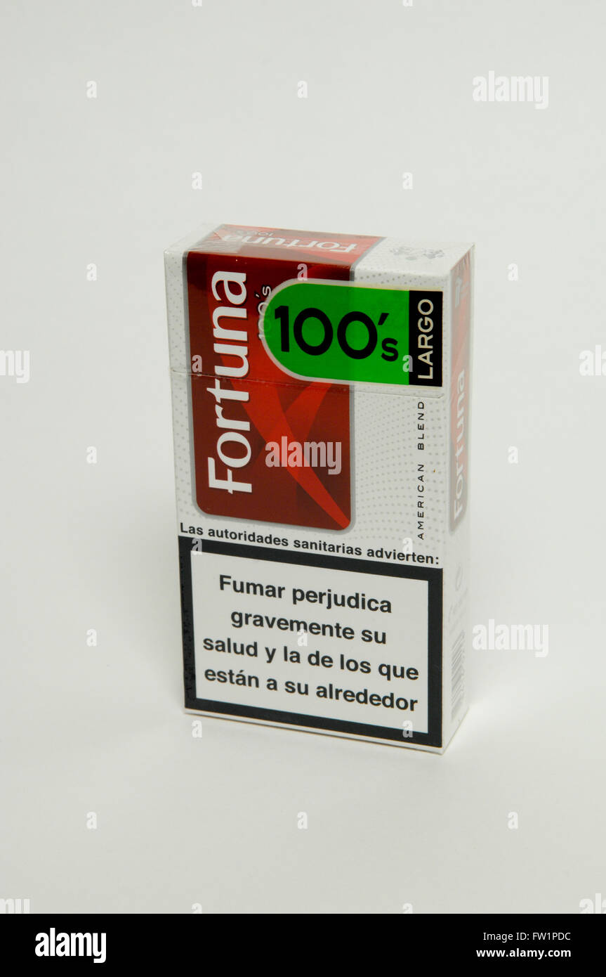 Fortuna Red Tobacco Cigarette Packet Stock Photo