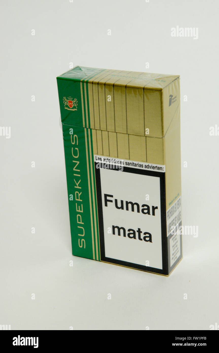 Superkings cigarette packet Stock Photo