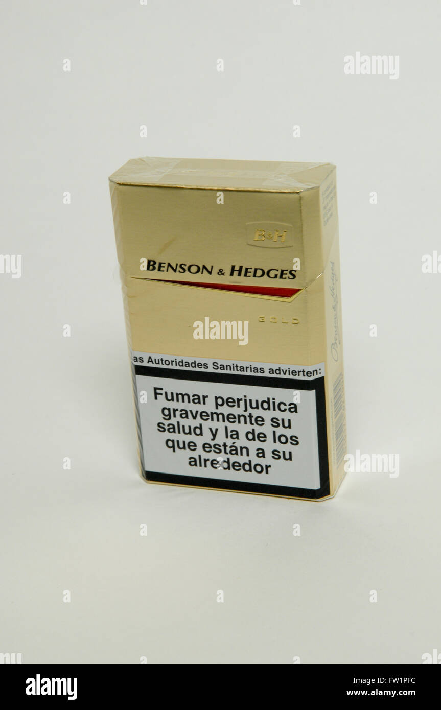 Benson and Hedges Cigarette Packet Stock Photo Alamy