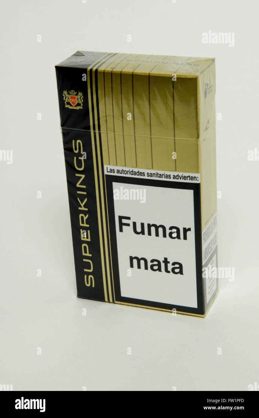 Superkings cigarette Packet Stock Photo