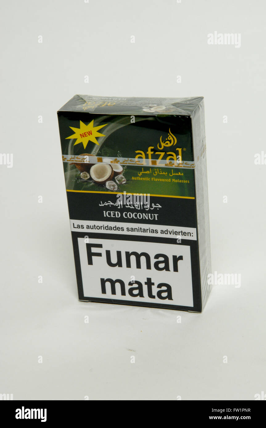 Afzal molasses Shisha tobacco packet Stock Photo Alamy