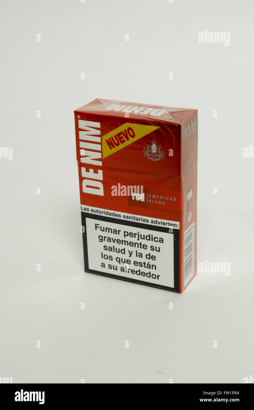 Denim Cigarette Tobacco Packet Stock Photo - Alamy