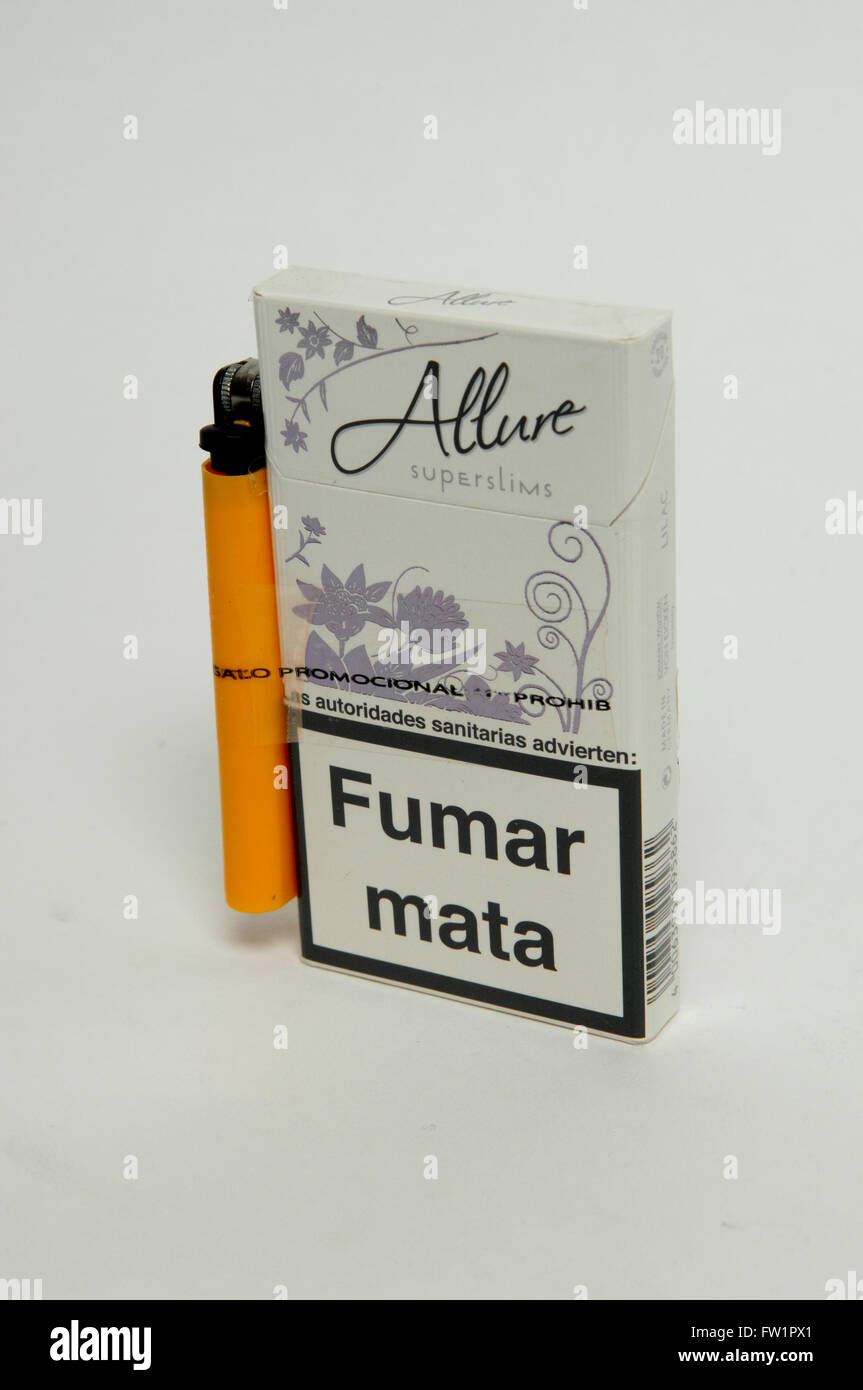 allure cigarettes Allure superslims menthol cigarettes hi-res stock photography and images