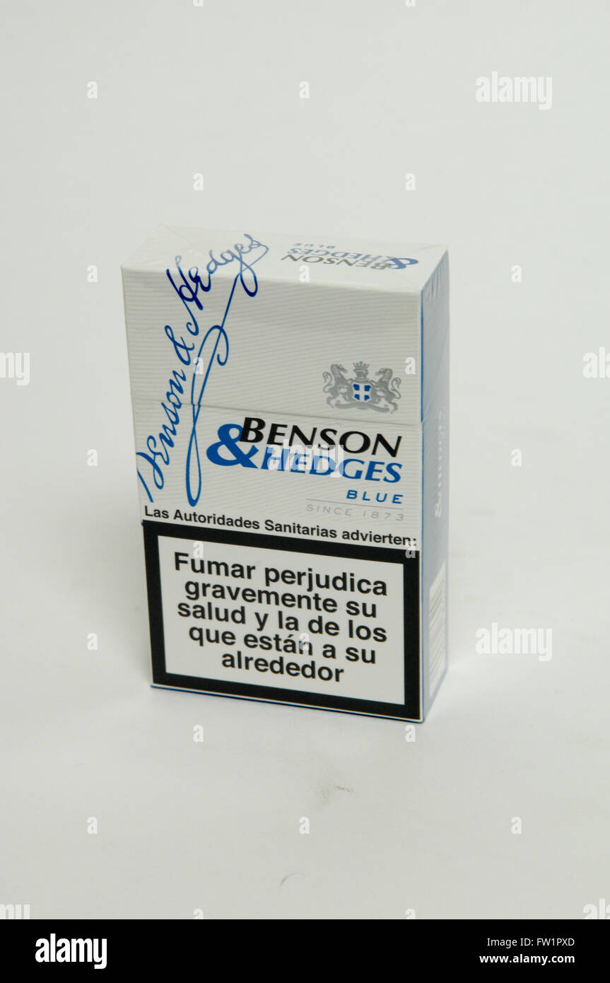 Benson And Hedges Blue Cigarettes Packet Stock Photo - Alamy