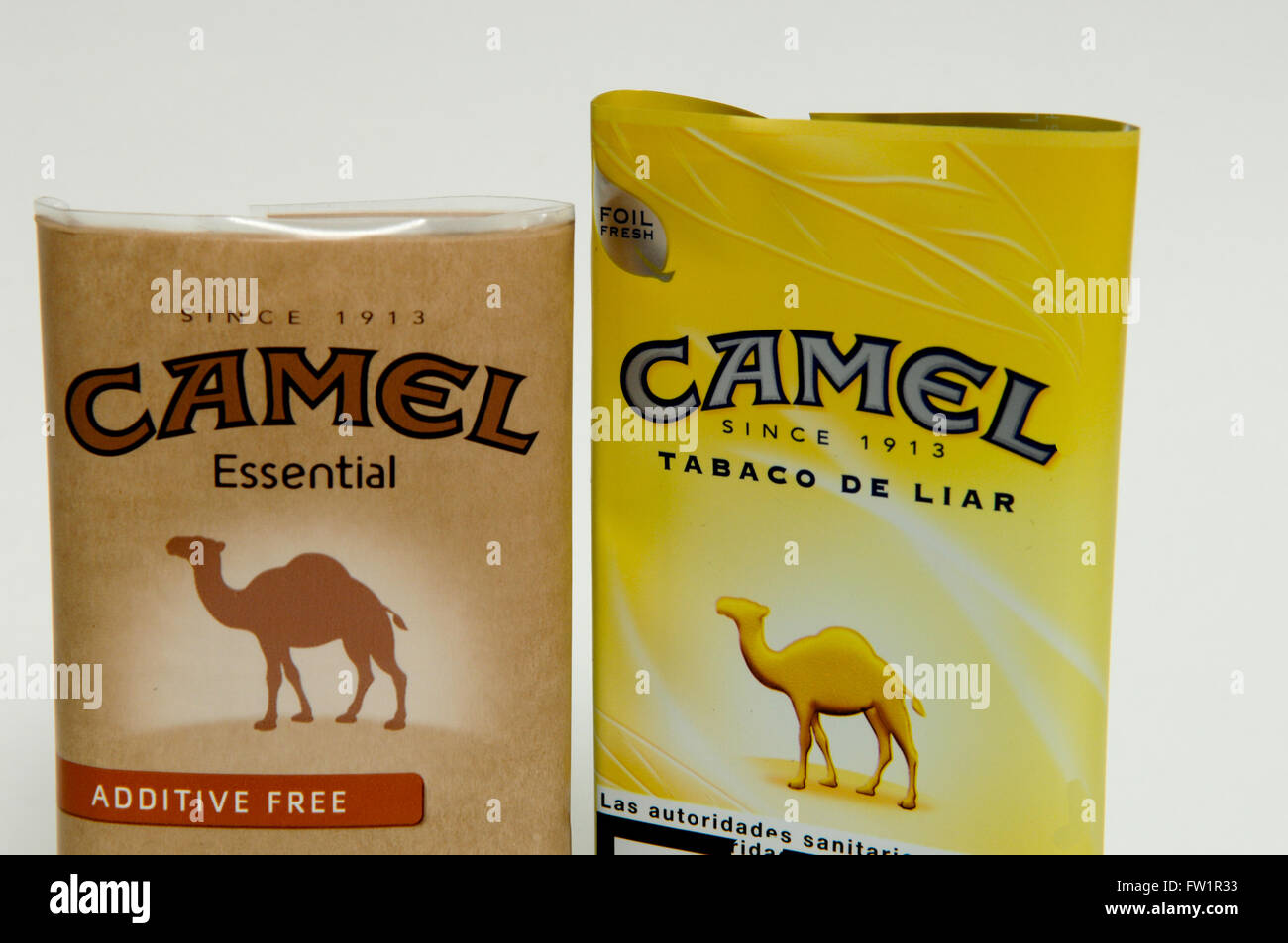 Camel Essential Additive Free Tobacco packets Stock Photo - Alamy