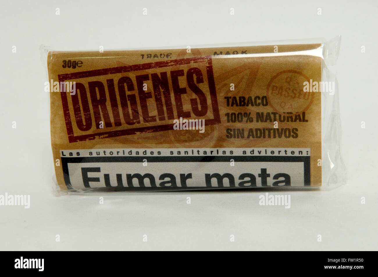 Origenes 100% Natural Hand Rolling Tobacco Stock Photo