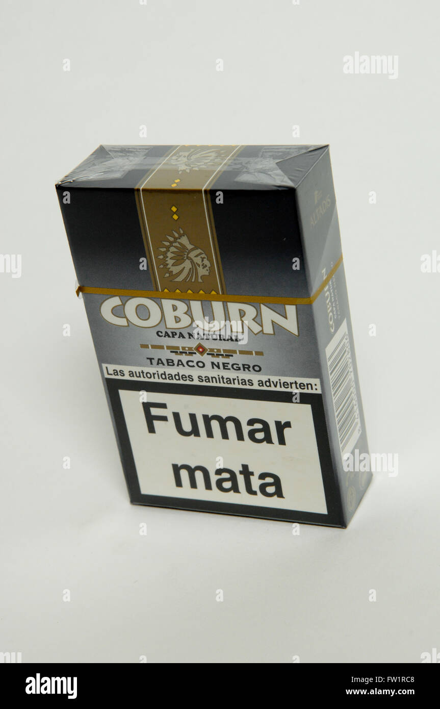 Coburn Capa Natural Cigarettes Stock Photo