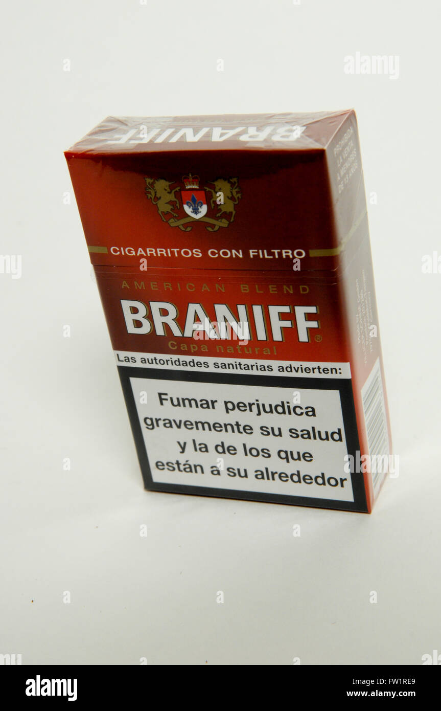 Braniff Filter Cigarettes Stock Photo