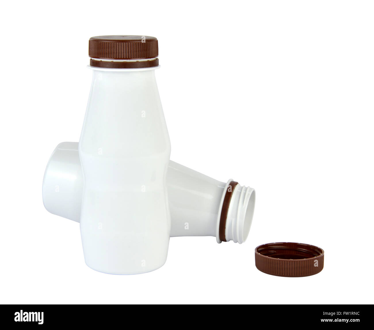 White caps milk Cut Out Stock Images & Pictures Alamy