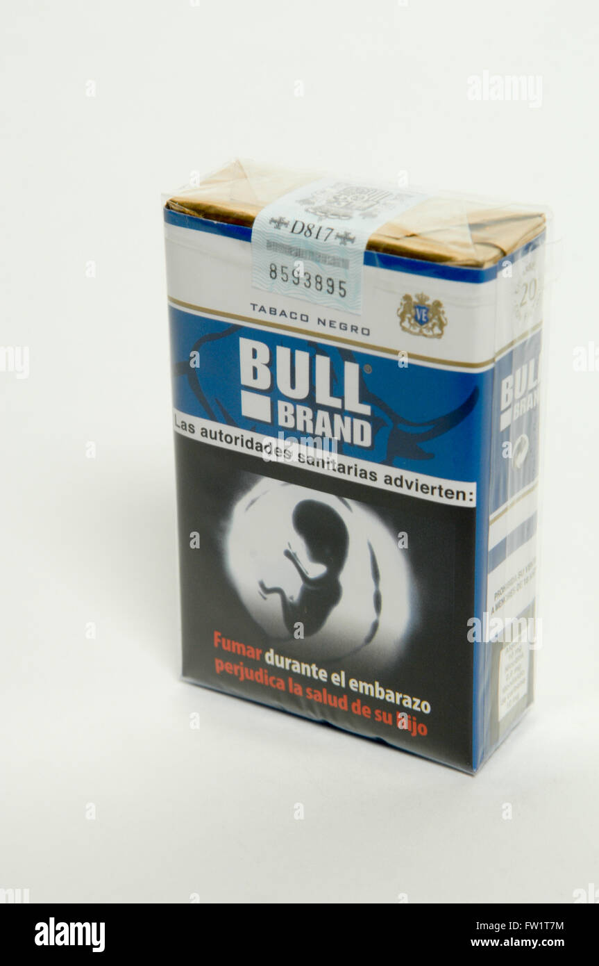 Bull Brand Cigarettes Stock Photo