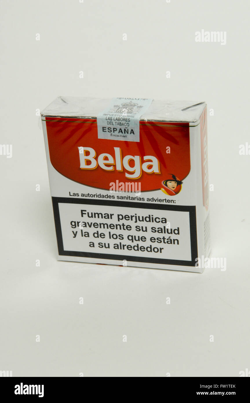 Belga Cigarettes Tobacco Packet on white background Stock Photo Alamy
