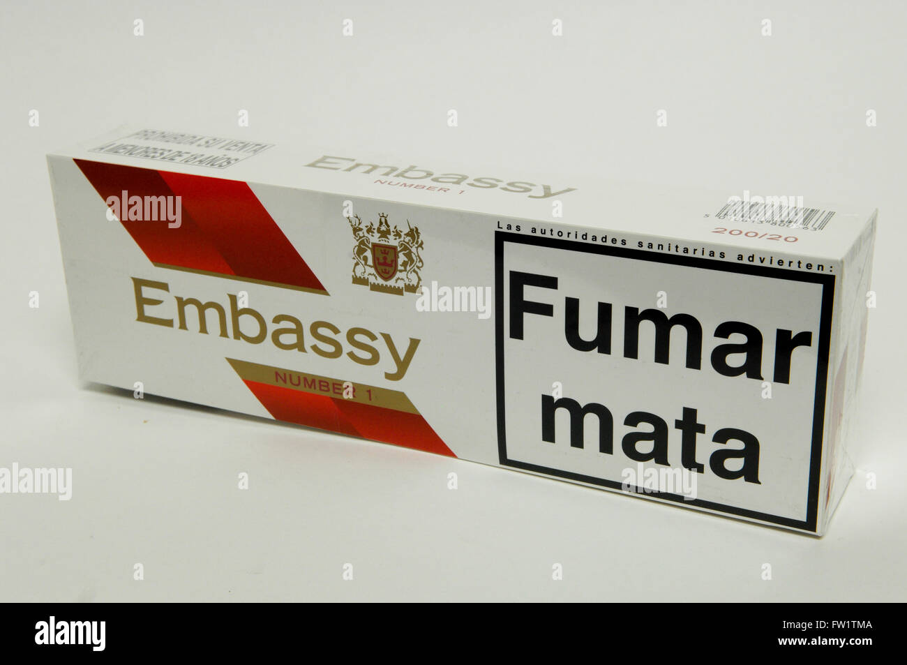 Carton of Embassy Cigarettes 200 on white background Stock Photo Alamy