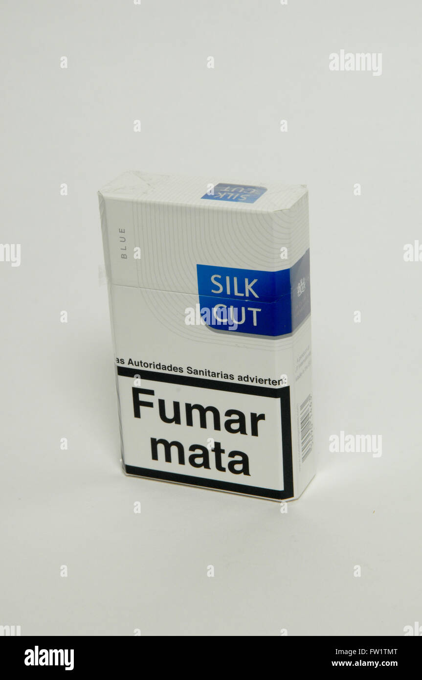 Packet of Silk Cut Cigarettes on white background Stock Photo Alamy