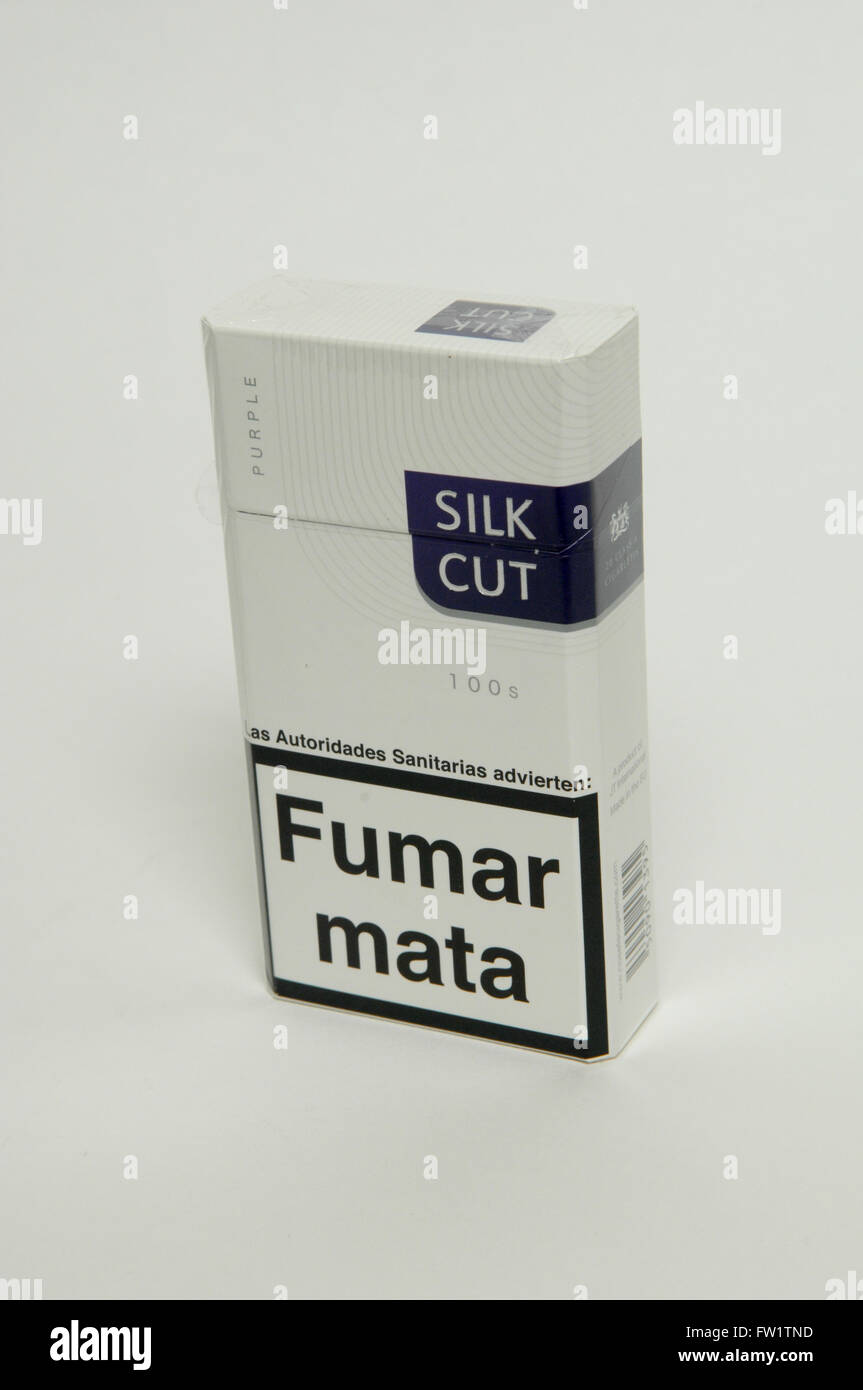 Packet of Silk Cut Cigarettes on white background Stock Photo Alamy