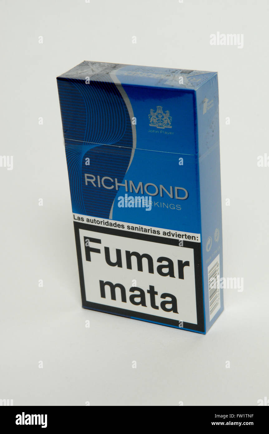 richmond cigarettes types Packet of Richmond Cigarettes on white background Stock Photo
