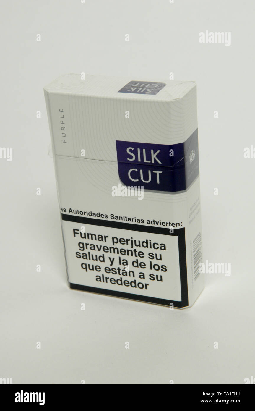 Packet of Silk Cut Cigarettes on white background Stock Photo Alamy