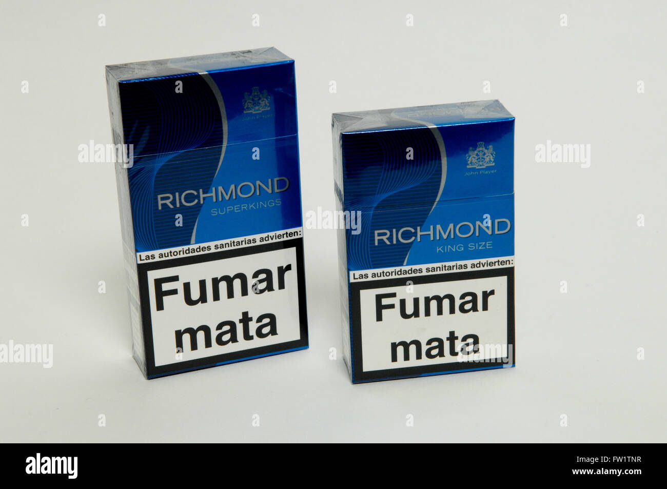 Two packets of Richmond Cigarettes on white background Stock Photo Alamy