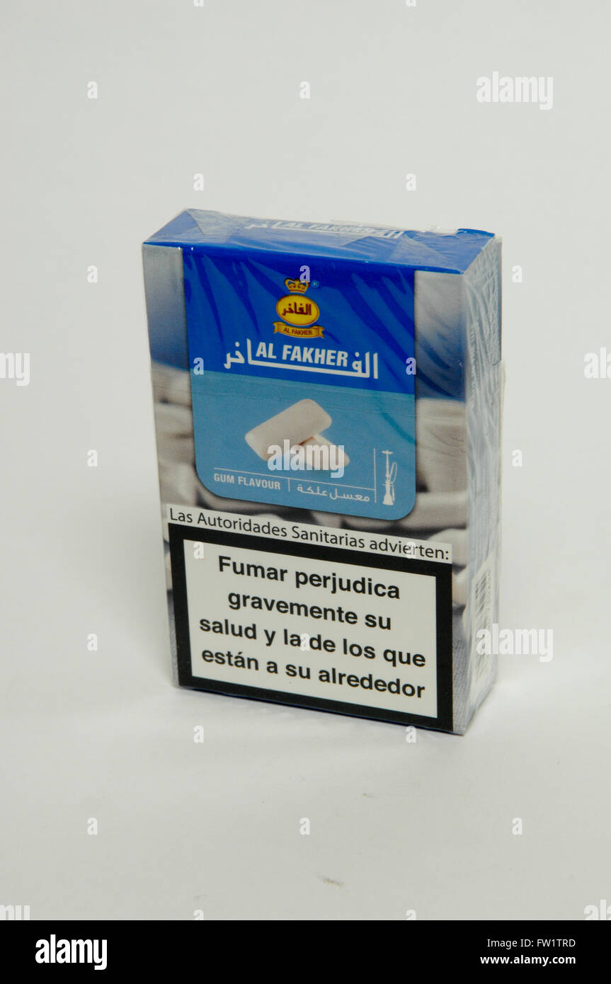 Al Fakher Tobacco is the cream themed line of shisha Stock Photo