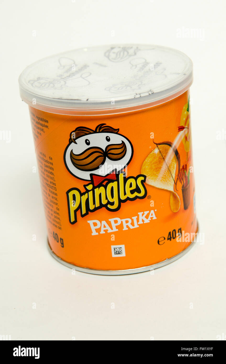 Pringles Paprika brand of potato wheatbased stackable snack chips