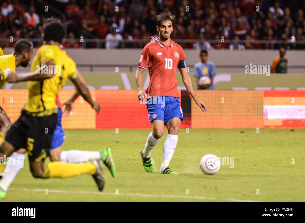 Bryan Ruiz, Costa Rica captain. FIFA World Cup™ Qualifiers.  The game between Costa Rica and Jamaica National Teams finished wit Stock Photo