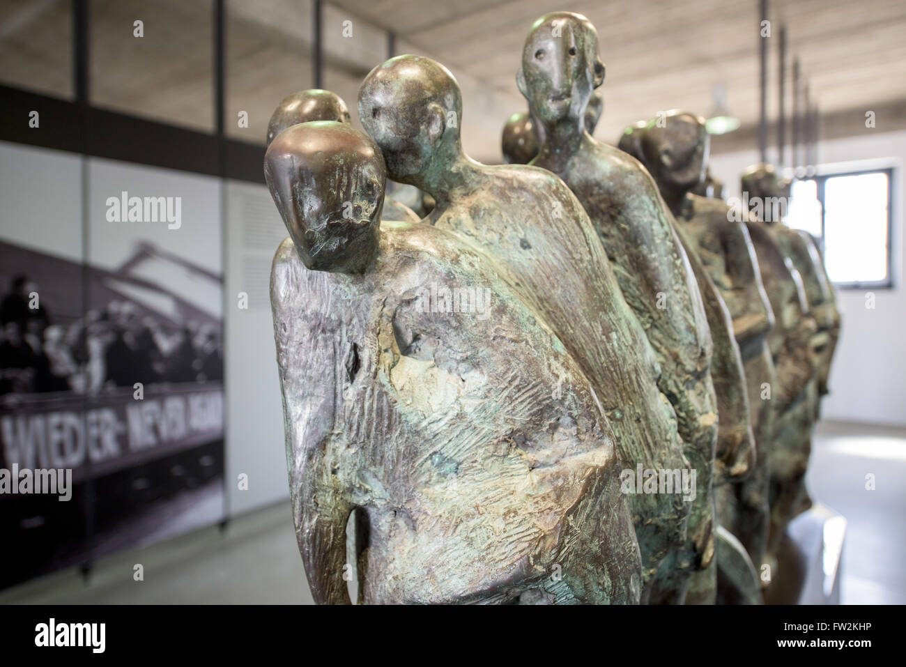 Bronze sculpture in Dachau concentration camp Stock Photo
