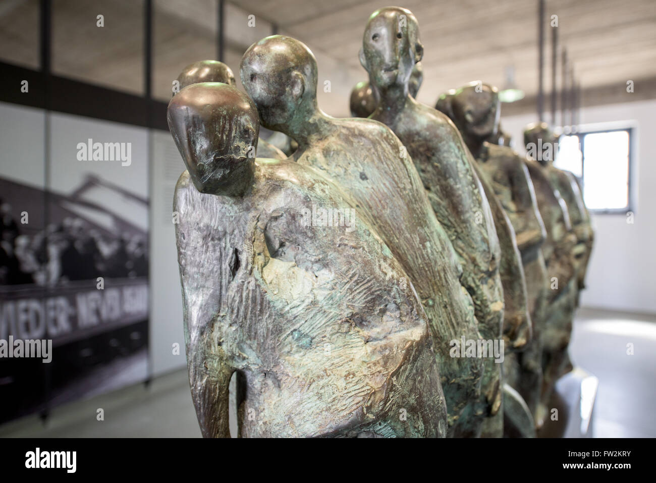 Bronze sculpture in Dachau concentration camp Stock Photo