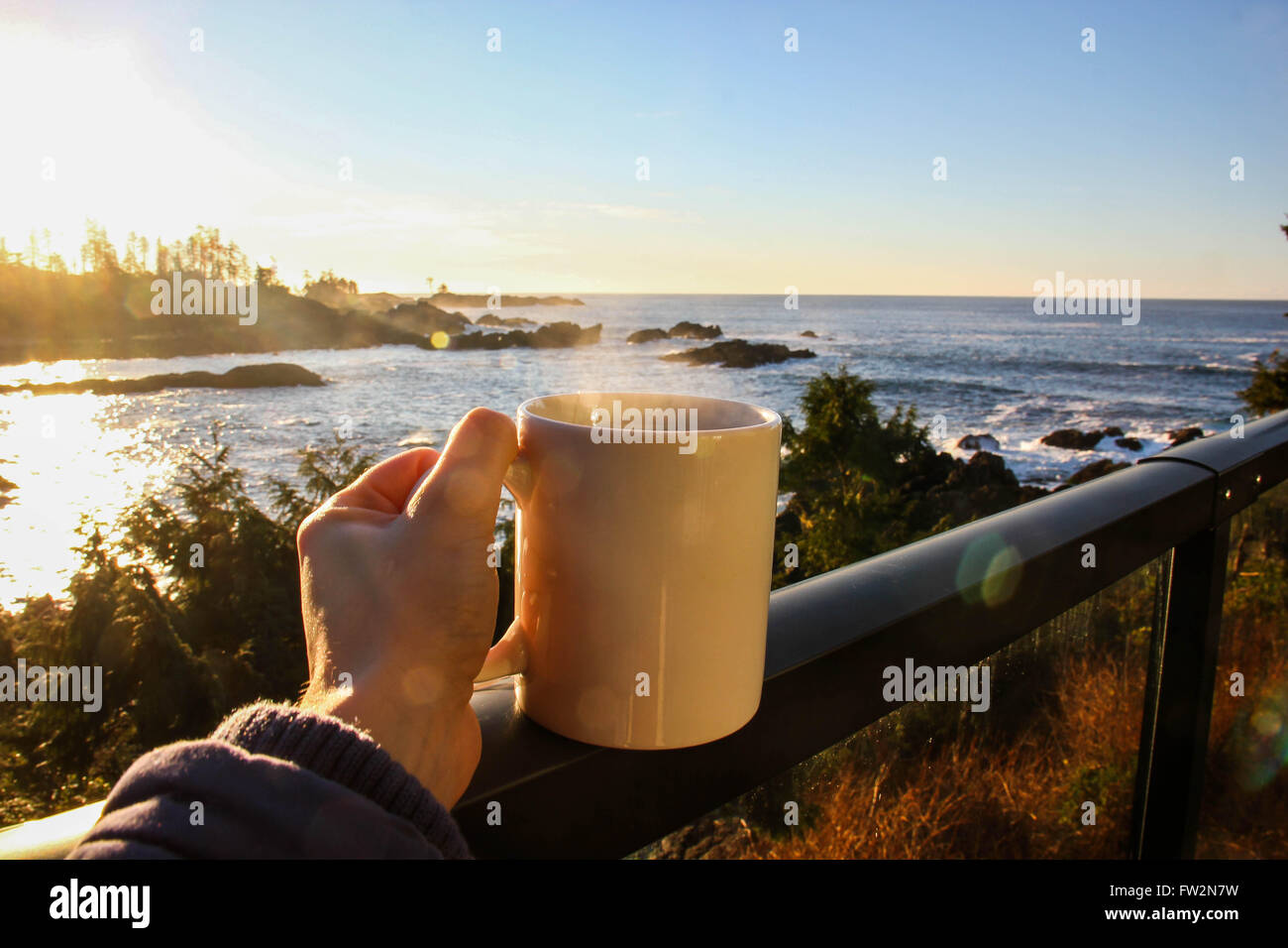 Coffee at sunrise Stock Photo Alamy