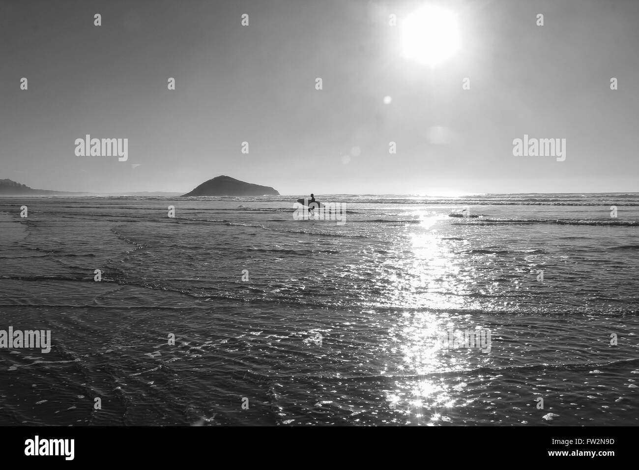 Surfing in Black and White Stock Photos & Images - Alamy