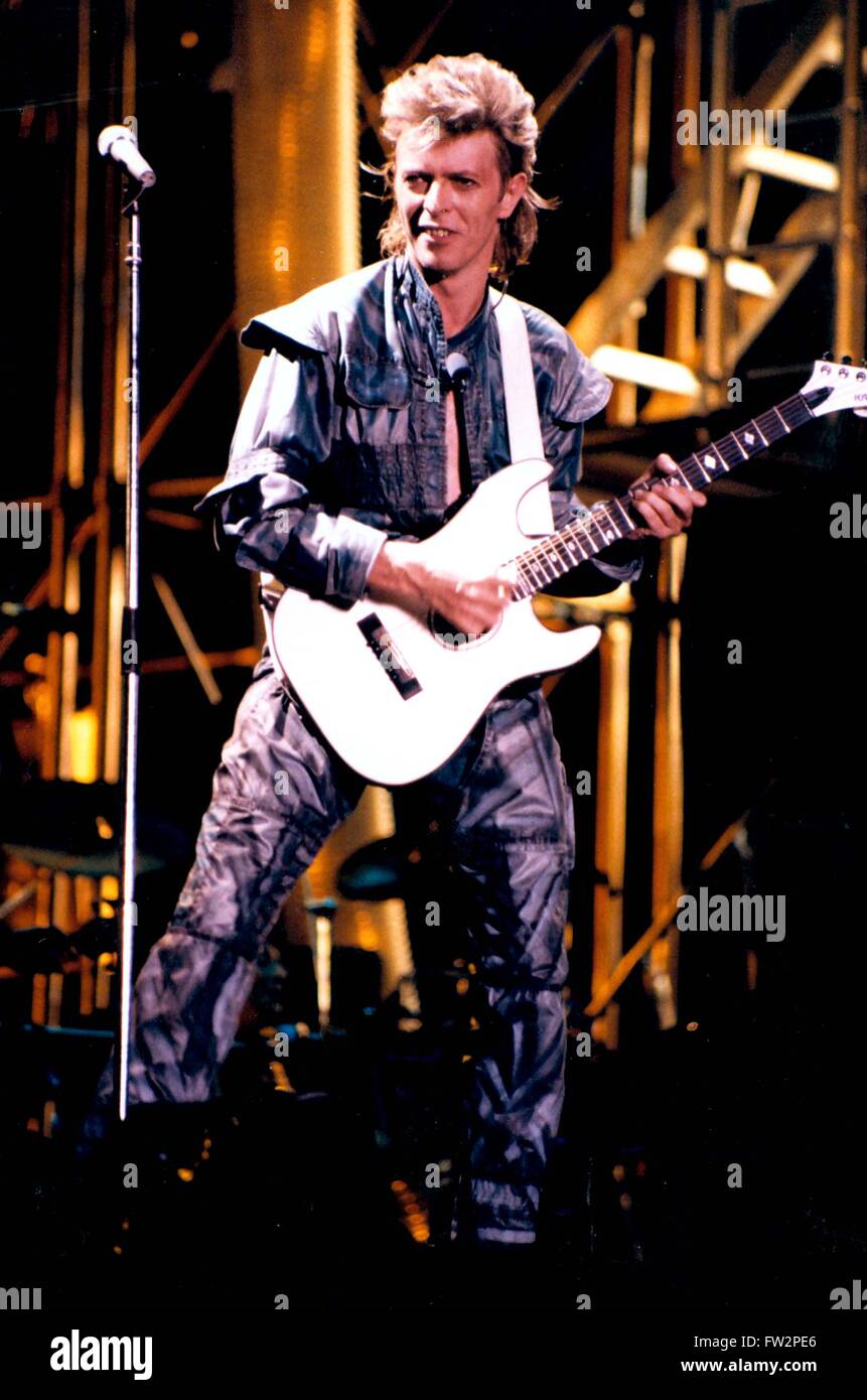 David Bowie ,Giants Stadium, New Jersey 08-02-1987 Photo  Michael Brito Stock Photo