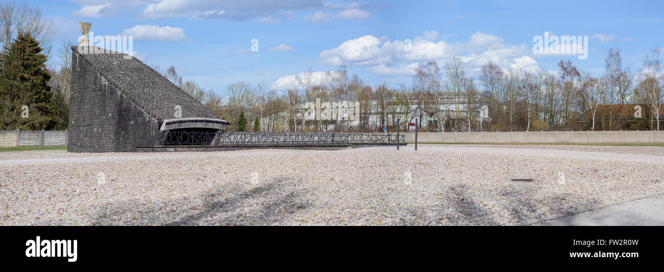 Jewish memorial in Dachau concentration camp Stock Photo