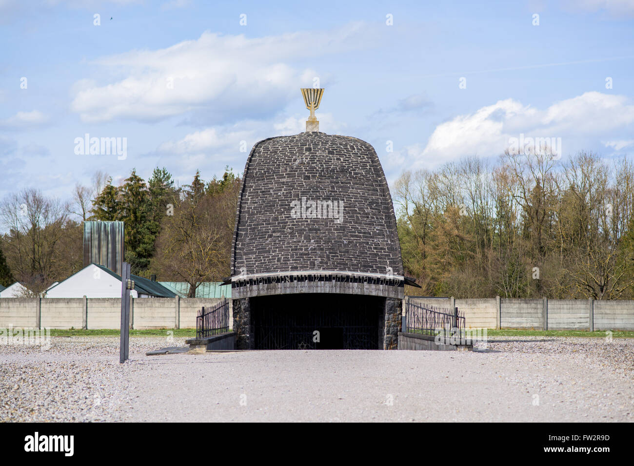 Jewish memorial in Dachau concentration camp Stock Photo