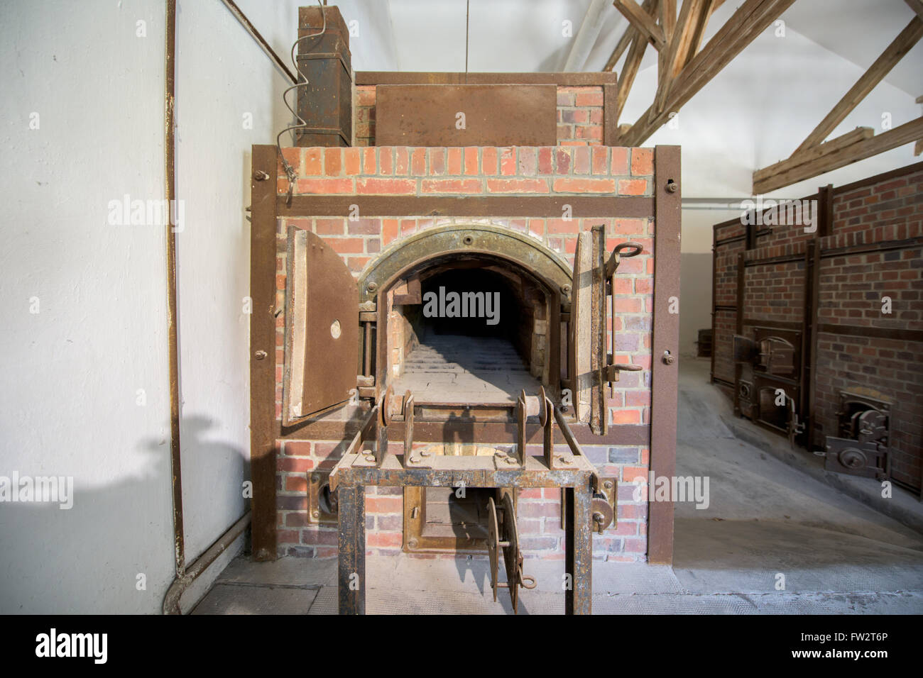 New crematorium in Dachau concentration camp Stock Photo