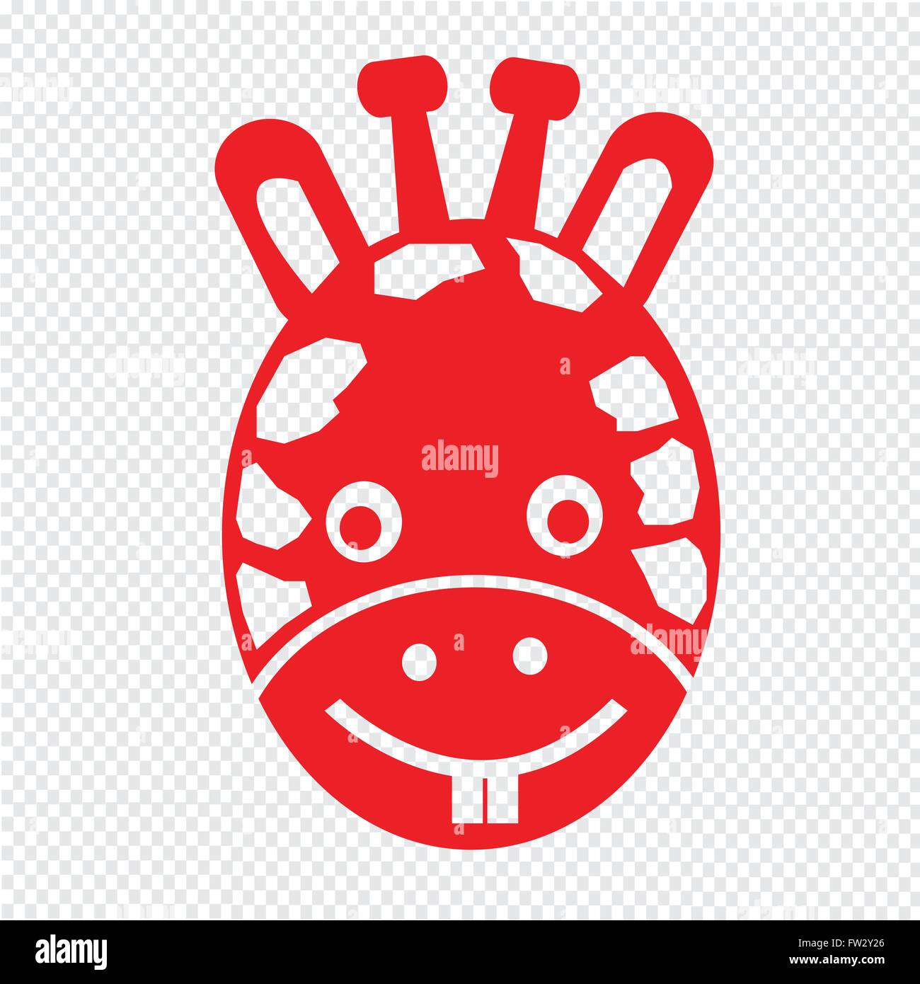 Giraffe Face emotion Icon Illustration sign design Stock Vector Image