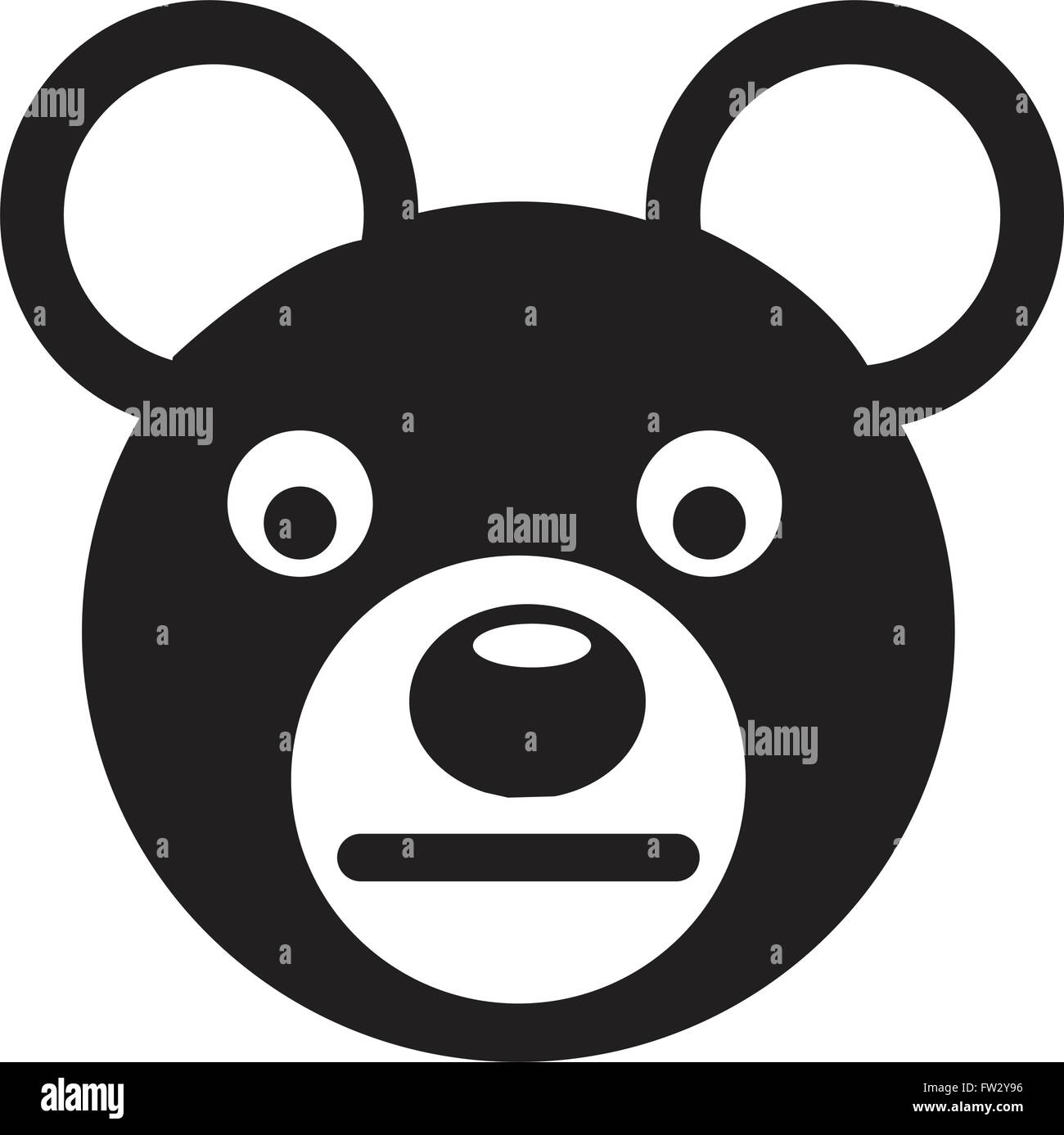 Bear Face emotion Icon Illustration sign design Stock Vector Image ...