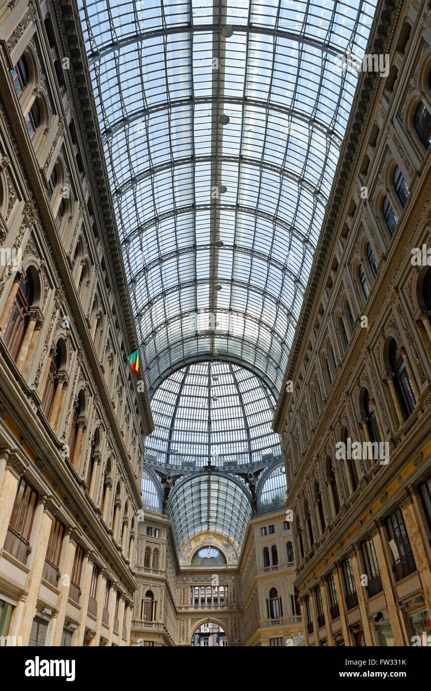 Galleria Umberto I shopping gallery, historic centre, Naples, Campania, Italy Stock Photo