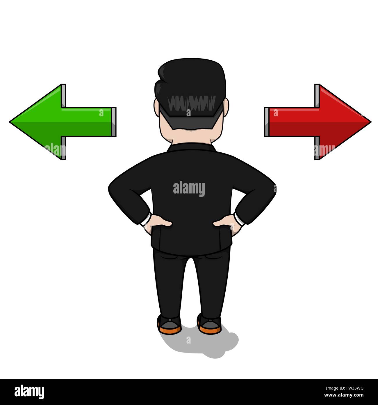 Business man two choose Stock Vector Image & Art - Alamy