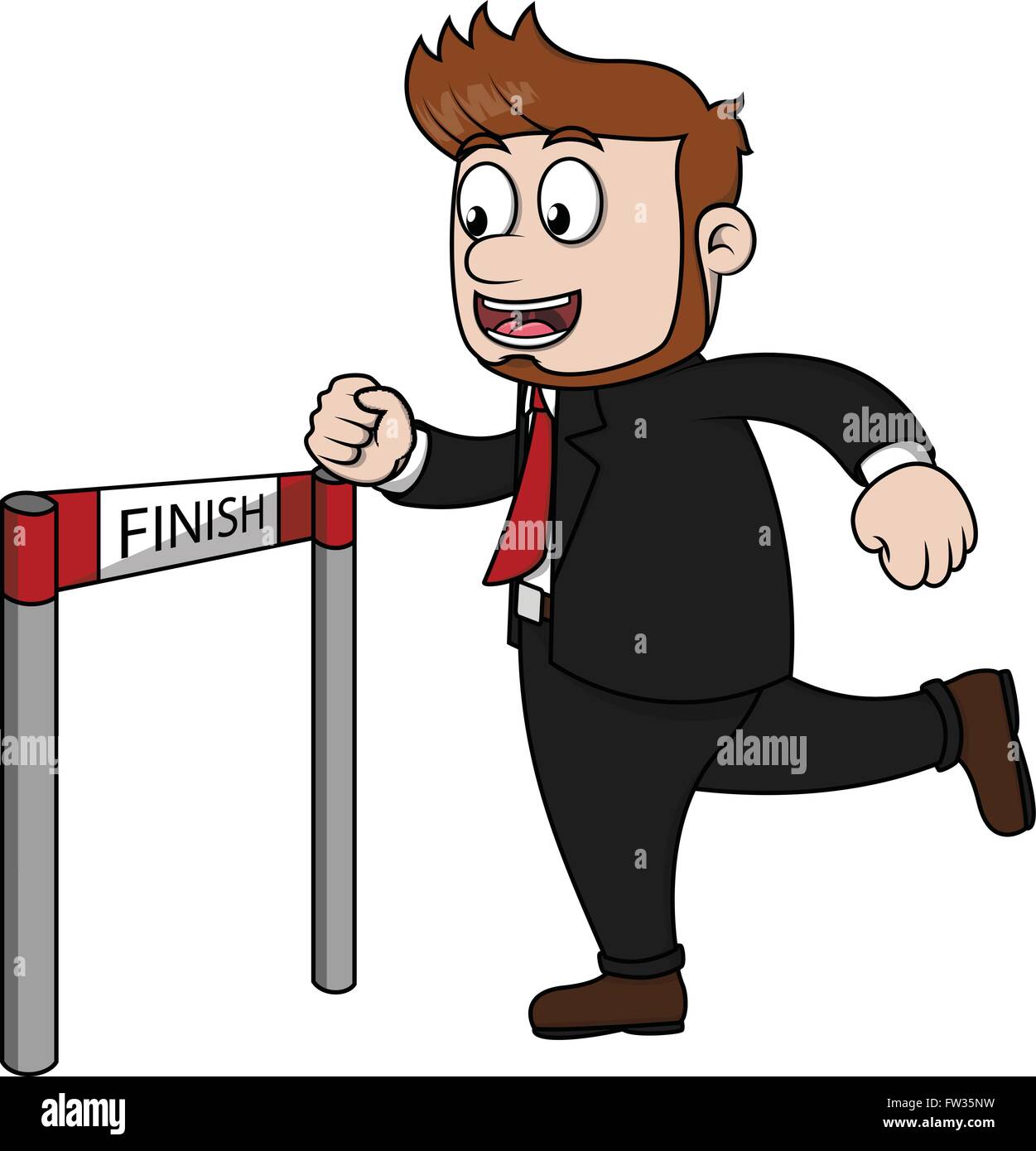employee crossing finish line Stock Vector Image & Art Alamy