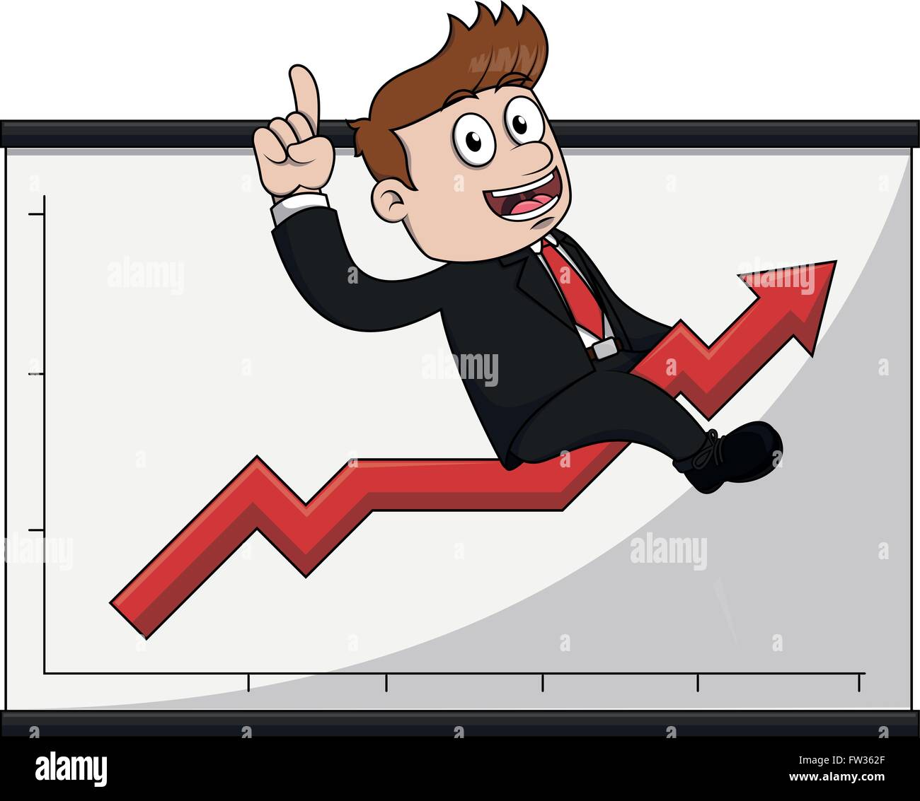 Business man up arrow Stock Vector Image & Art - Alamy