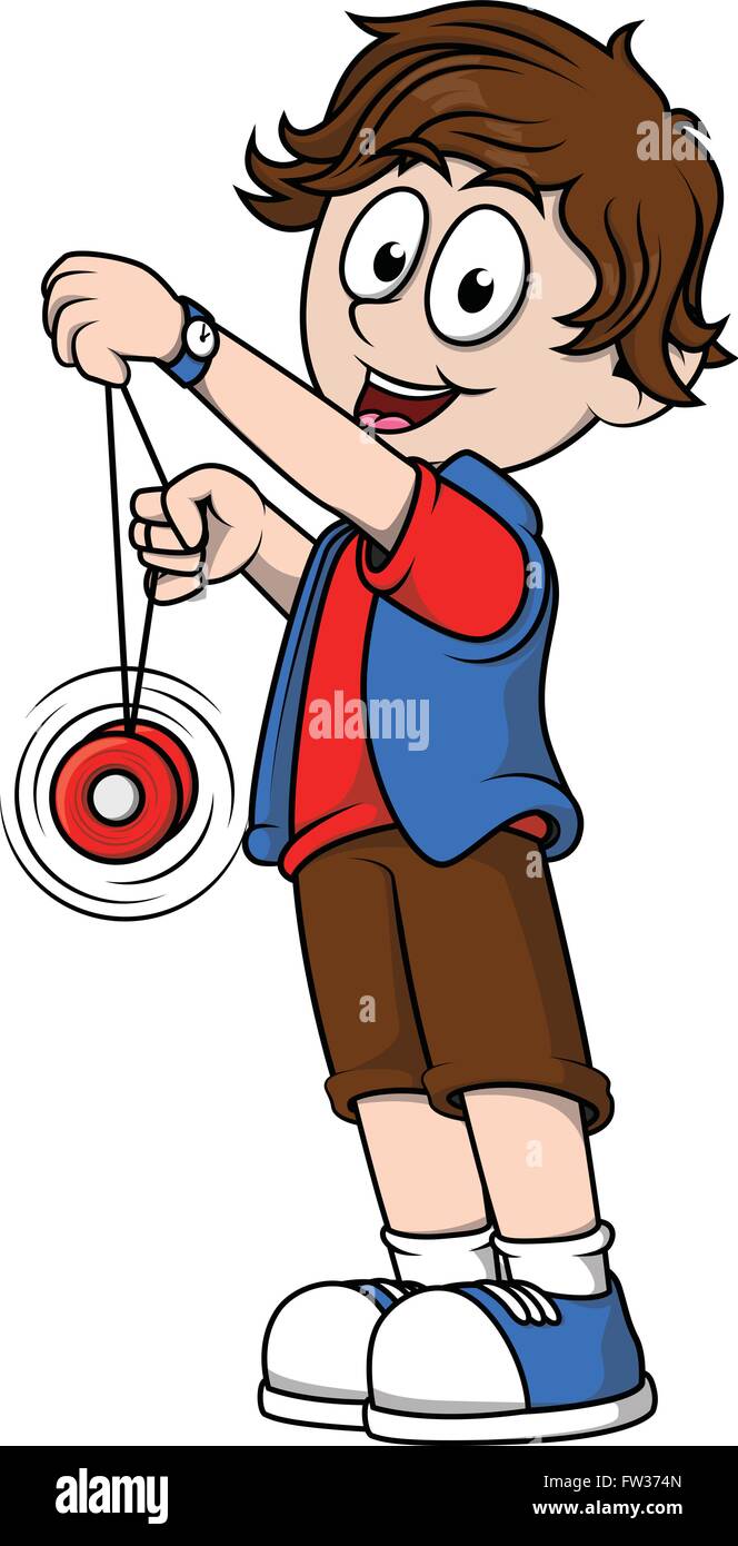 Boy playing yoyo Stock Vector Image & Art - Alamy