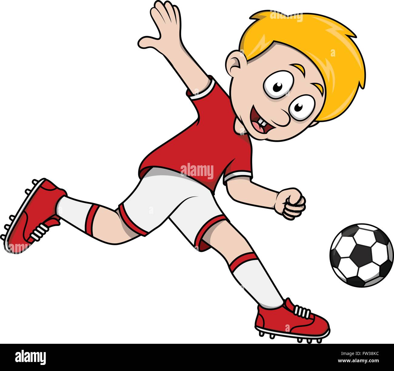 Soccer boy cartoon illustration Stock Vector Image & Art Alamy