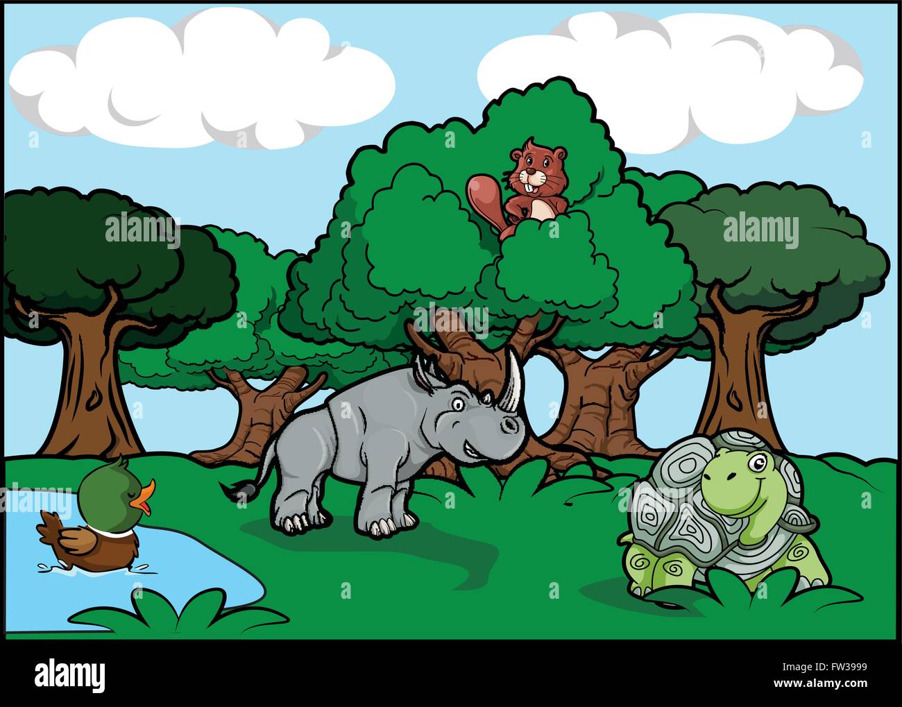 Animal forest park scene Stock Vector Image & Art - Alamy Animal forest park scene Stock Vector Image & Art - Alamy