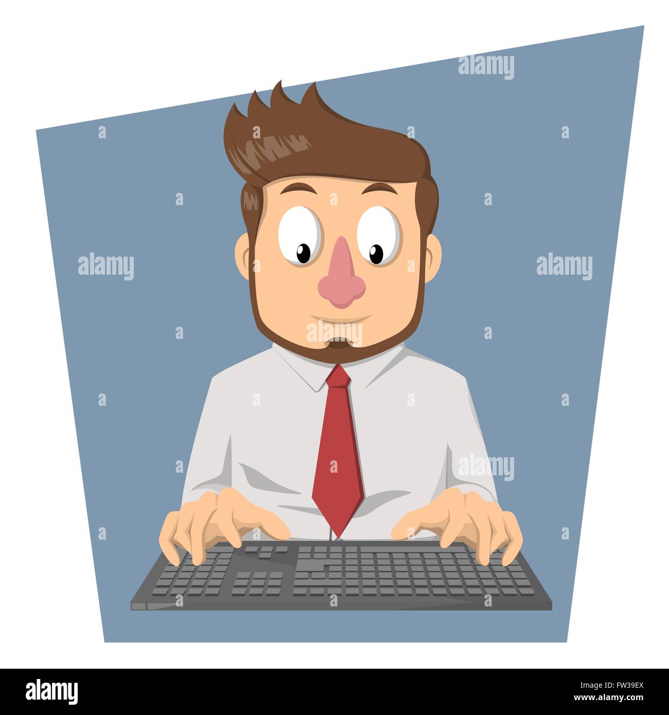 Man typing on computer keyboard Stock Vector Images - Alamy